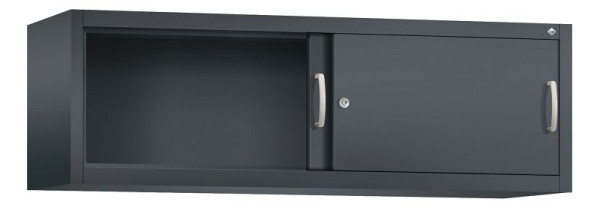 C+P Aufsatzschrank Acurado, H500xB1600xT400mm, Farbe: Schwarzgrau, Bügelgriff, 1 OH, 2144-00 S10038