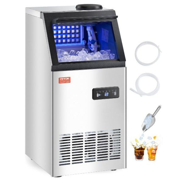 VEVOR Kommerzielle Eisbereiter Eismaschine 54,43kg/Tag Selbstreinigung Bars, SYYTSFBZBJX2BZO6F001V2
