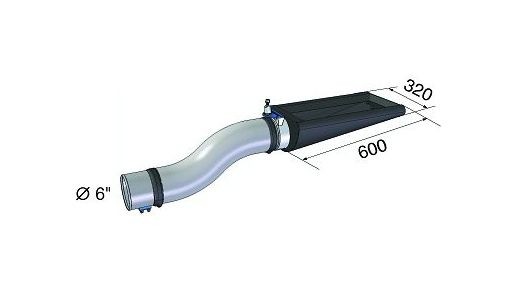 Nederman Alu-Tülle Ø 150 mit /6" inklusive Schlauch NFC-3, 20817061