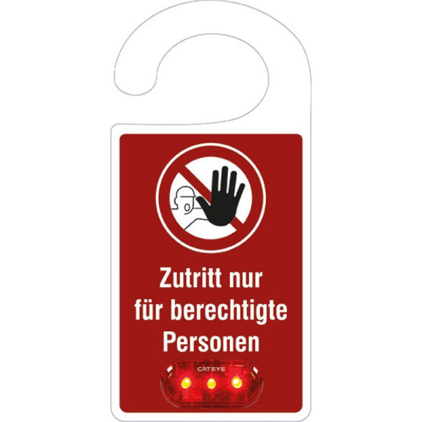 Stein HGS Türanhänger mit Warnblinklicht aus Kunststoff, Zutritt nur für berechtigte Personen, 90.9664