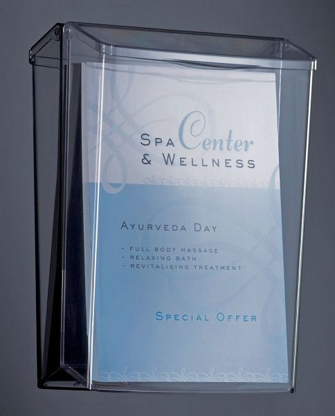sigel Outdoor-Prospekthalter acrylic - 1 Fach, transparent, für A4, LH325