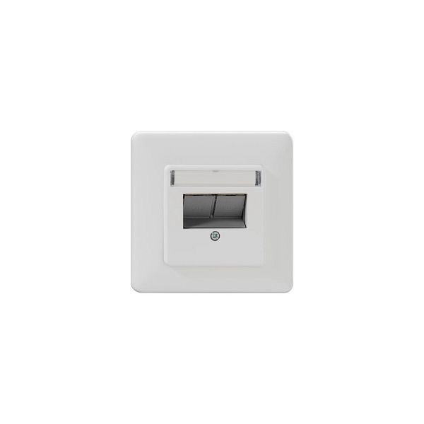 RUTENBECK Anschlussdose Cat6A 3xRJ45 Kanaleinband weiß Bodentank/Unterflur RAL9010 Designfeld, 139997