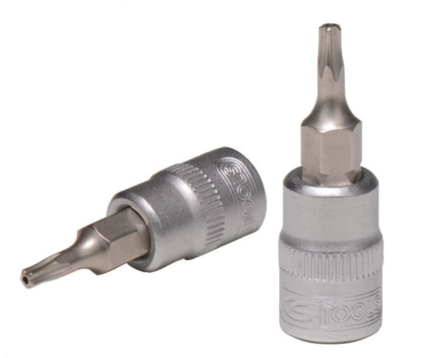 KS Tools 1/4" Bit-Stecknuss, Fünfstern mit Stirnlochbohrung, TS20, 911.1703