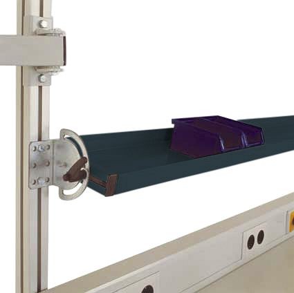 Manuflex Neigbare ESD-Ablagekonsole für CANTOLAB, Nutztiefe 495 mm, für Tischbreite 1600 mm, Anthrazit, LZ8319.7016