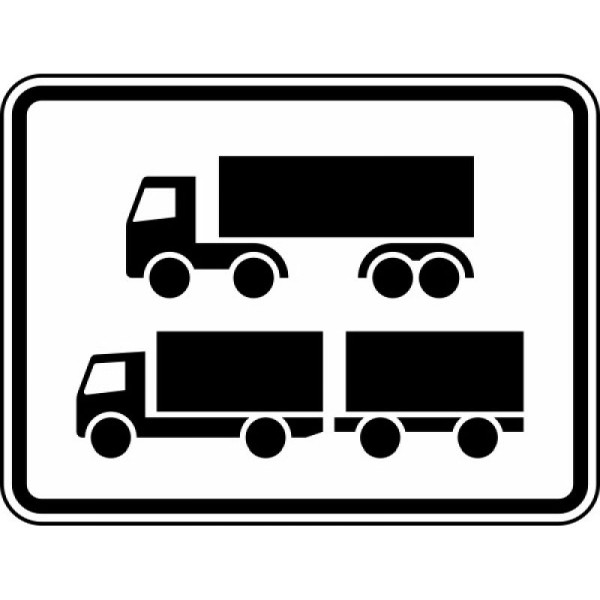 Stein HGS Nur Sattelkraftfahrzeuge und Lastkraftwagen mit Anhänger Nr. 1048-15, 420 x 315 mm, Alform, RA1, 1048-15-112