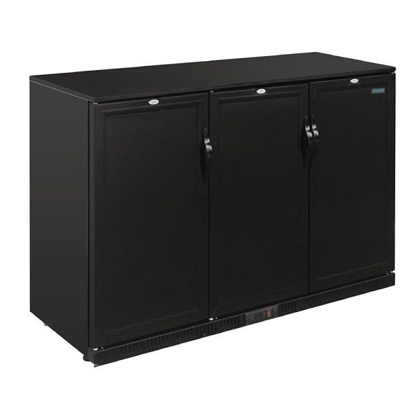 Polar G-Serie 900 mm Barkühler mit Drei Türen 330L Schwarz, GL017