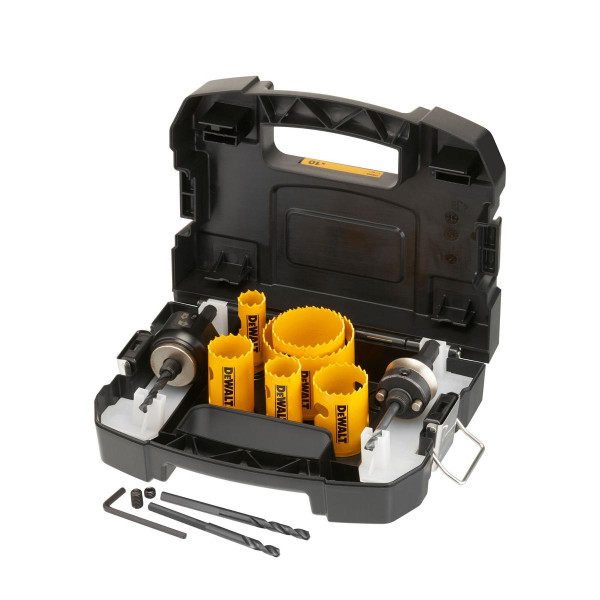 DeWalt Lochsägen-Set Bi-Metall Extreme, Universal-Set im Transportkoffer 10-teilig, 20-25-32-38-51-64mm, DT90357-QZ