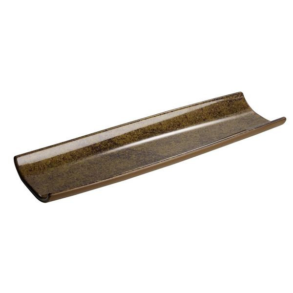 APS Tablett / Sushiboard UMI - Melamin braun, 41 x 13 cm, stapelbar, spülmaschinengeeignet, 85553