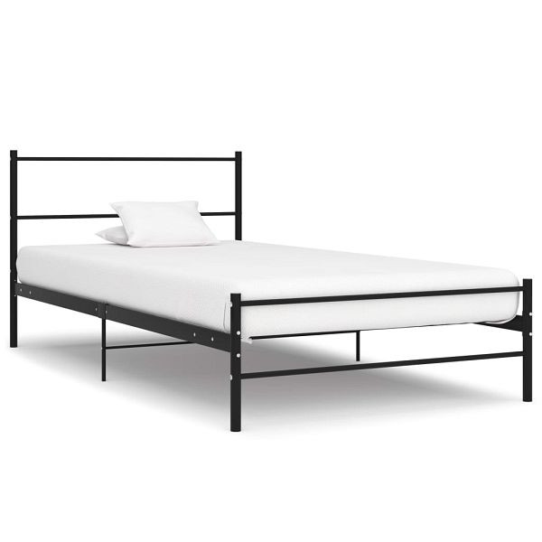 vidaXL Bettgestell Schwarz Metall 100 × 200 cm, 284689