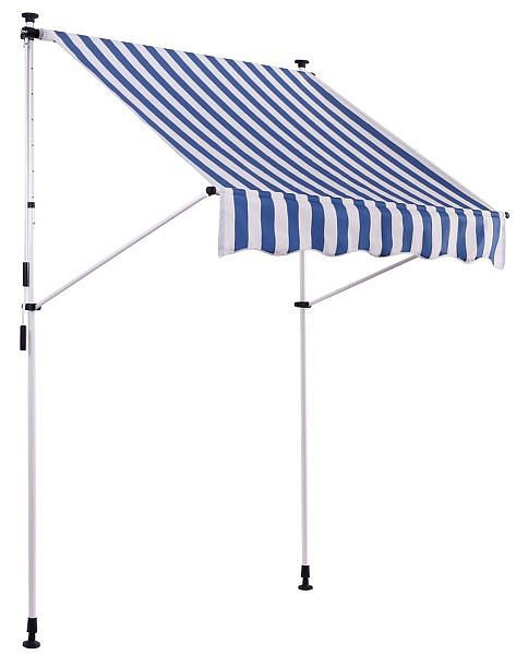 CLP Klemmmarkise Westerly 350x120 cm, weiß/blau, 317915