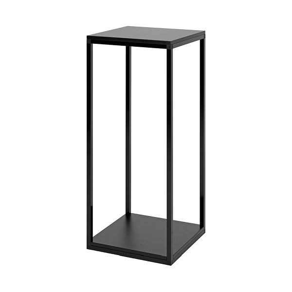 VKF Renzel Präsentationssockel / Säulendisplay / Säule „Construct", schwarz / schwarz schwarz 400 x 1.000 x 400 mm (B x H x T), 51.0162.56