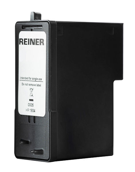 REINER Inkjet-Druckpatrone P3-MP3-BK (blaue Dichtung) mit schnelltrocknender Tinte für Modell 940MP/970MP, schwarz, 947100-120