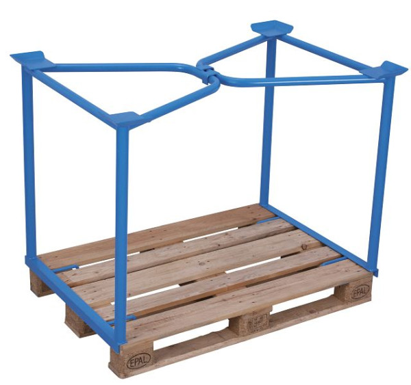 VARIOfit Palettenaufsatz Typ 65, Innenmaße: 1.125 x 800 mm, RAL 5012 lichtblau, Nutzhöhe: 1.000 mm, pa-080.006