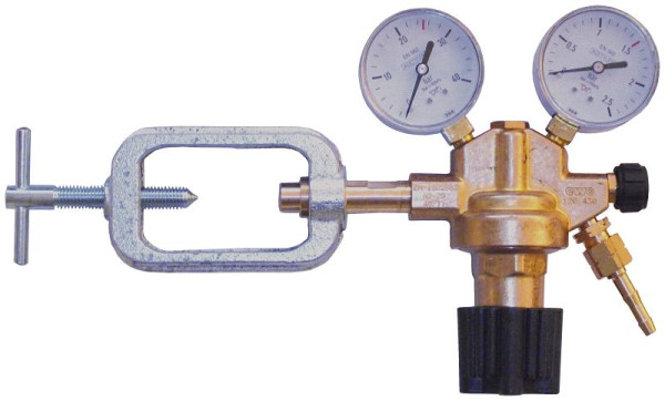 ewo Flaschendruckregler, einstufig, für brennbare Gase, Acetylen, 1,5 bar, Bügel, 120.430