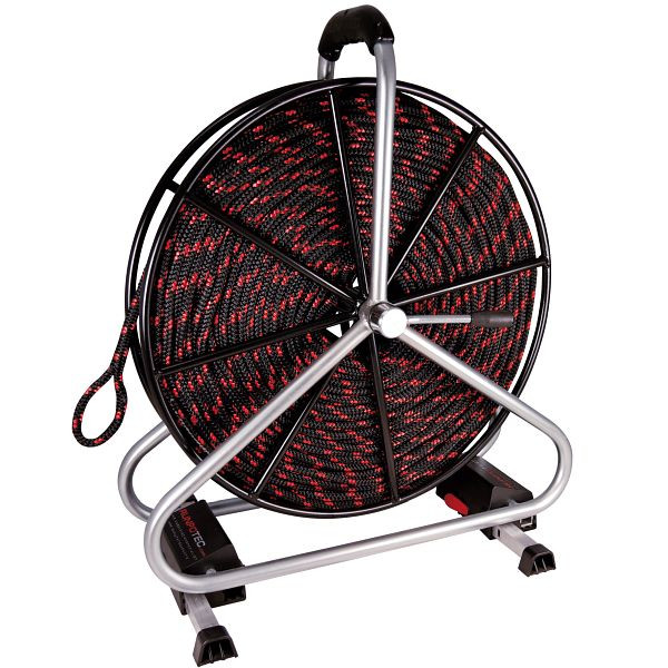 Runpotec Zugseil Polyester, Durchmesser 8mm 120m inklusive Haspel, 10169