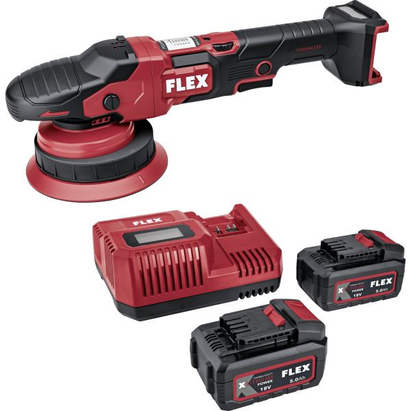 FLEX Akku-Exzenterpolierer mit Freilauf 18 V, XFE 15 150 18-EC Set, 533021