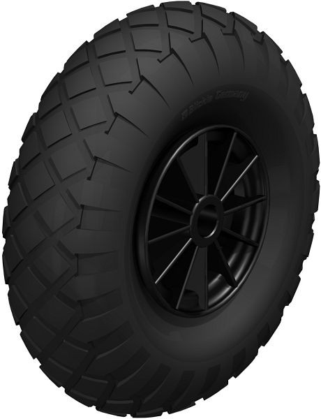 Blickle PK 257/20-75G Rad, Luftreifen, Schwarz, 599167
