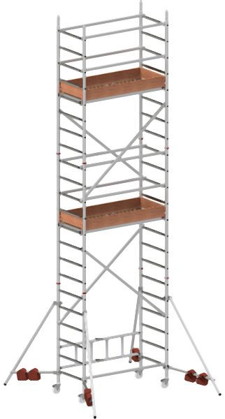 ALU-PRO Modulgerüst ALUPRO concept, Modul 1+2+3, Rahmenteilbreite 0,72 m, Bühnenlänge 1,58 m, Reichhöhe 6,65 m, 7089407