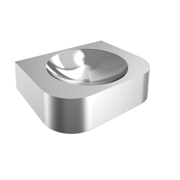 KWC Einzelwaschtisch, Anima, Edelstahl, 500x132x400 mm, ohne Hahnbank, 2030029755