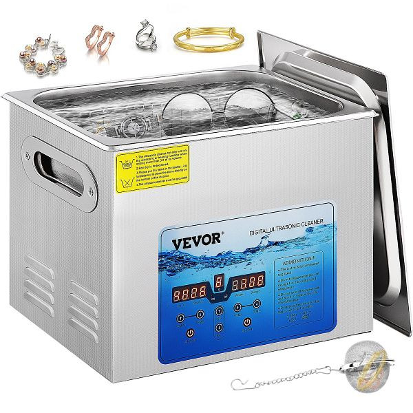 VEVOR Ultraschall Reinigungsgerät Ultraschallreiniger 15L 36-40KHz 35x32x28cm, DPCSBQXJOC15L89KJV2