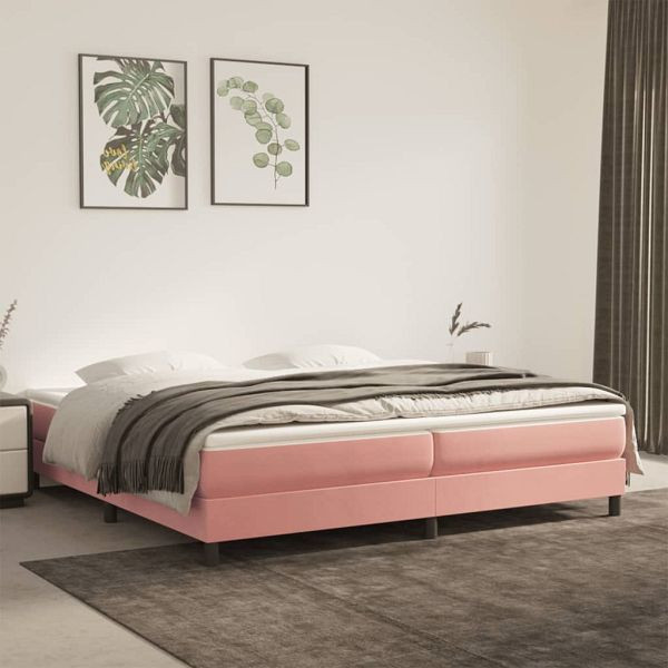 vidaXL Bettgestell Rosa 200x200 cm Samt, 3120795, 8720287234562