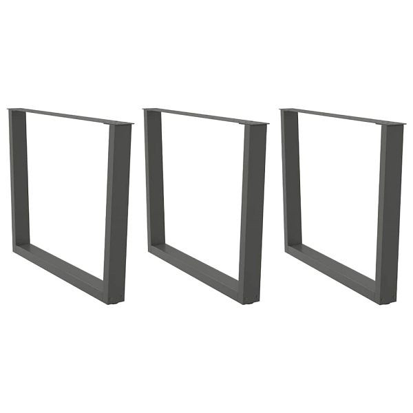 vidaXL Esstisch Beine V-Form 3 Stück Anthrazit 100x(72-73,3) cm Stahl, 4012674