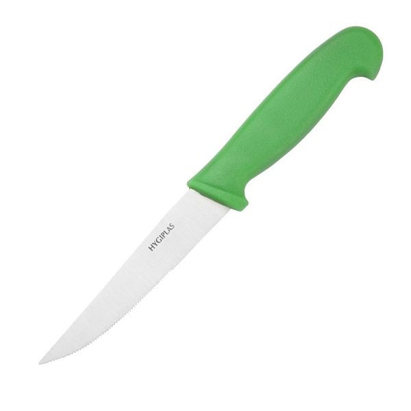 Hygiplas Gemüsemesser gezahnt 10cm grün, Edelstahlklinge, C862