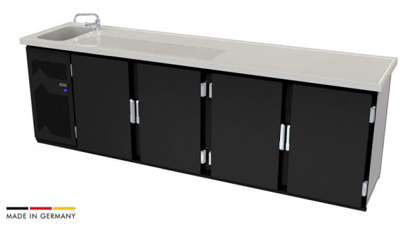 hefa Theke Moreno 4V/1L-TTTT, Abmaße: 950 x 2.700 x 650/700 mm, Moreno 4V/1L-TTTT