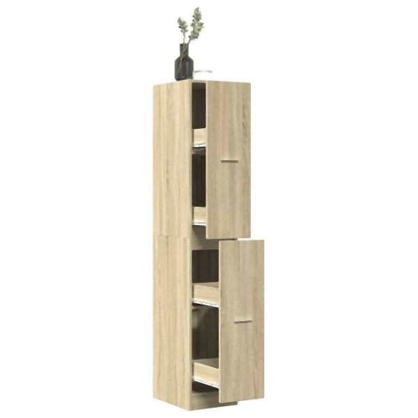 vidaXL Apothekerschrank Sonoma-Eiche 30x41x174,5 cm Holzwerkstoff, 3309629
