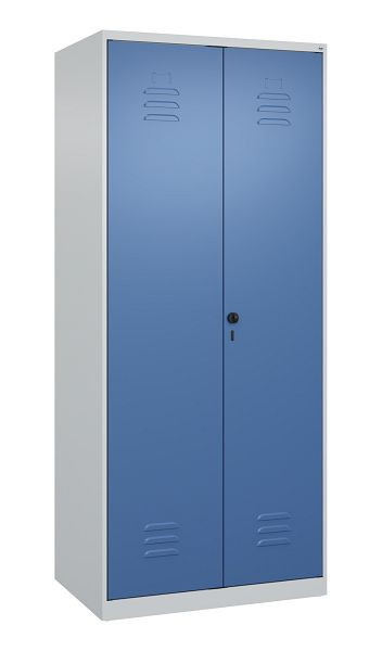C+P Mehrzweckschrank Classic PLUS, Wäsche-Spind, 2 Abteile, 1850x800x500mm, 7035/5023, Drehriegel, Türen zueinanderschlagend, 080002-22B S10005