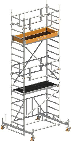 Layher Gerüst Zifa P2 SAFETY PLUS mit Doppelgeländer, Max. Plattformhöhe: 3,76 m, 1426214