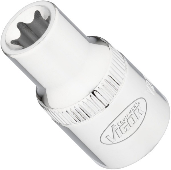 VIGOR T Steckschlüsseleinsatz, 1/2 Zoll (12,5 mm) Vierkant, E Profil, SW E12, V2732N