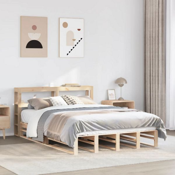 vidaXL Massivholzbett ohne Matratze 150x200 cm Kiefernholz, 3306498