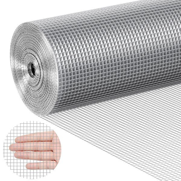 VEVOR Drahtgeflecht Zaun Gehege Drahtgitter Hasendraht 1220 mm x 30,48 m, DXGSWL48IN105VTQ7V0