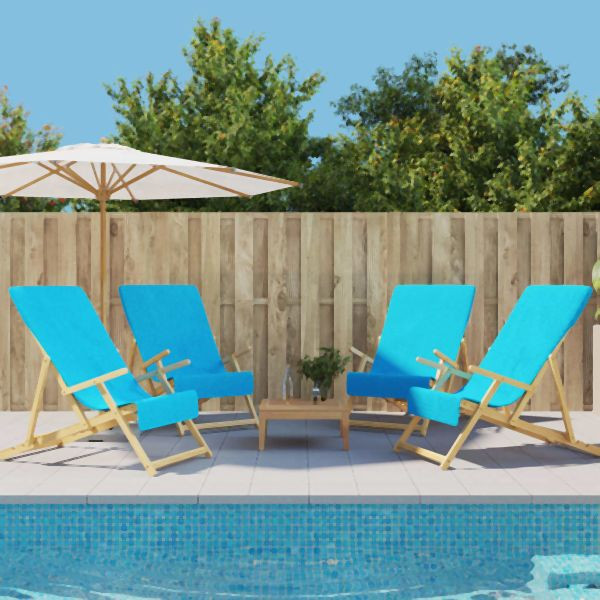vidaXL Strandtücher 4 Stück Türkis 60x135 cm Stoff 400 GSM, 3157060