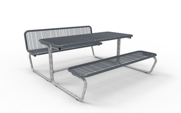 Erlau Sitz-Tisch-Kombination Palma Spektrum, mit einseitiger Rückenlehne, DB 703 Eisenglimmer, 5420532