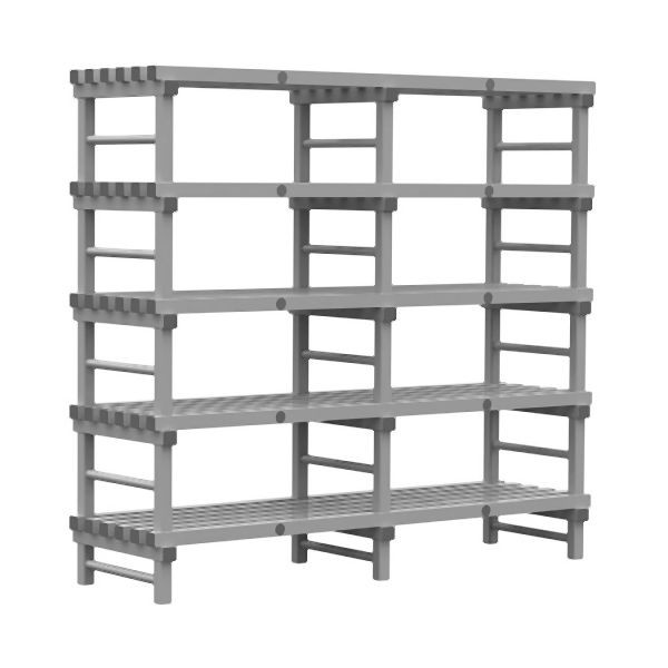 REA Grey Euro-Regal 1500(L)x600(T)x1850(H)mm mit 5 Ständern, 308.293