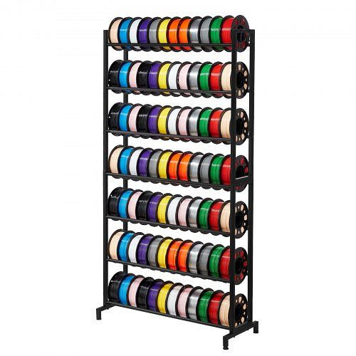 VEVOR Filamentregal 7 Ebenen, Spulenhalter 840x320x1650 mm, 54,4 kg/Ebene, 3D-Druckerzubehör, Schwarz, 3DDYSNJGDSQC48U3M001V0