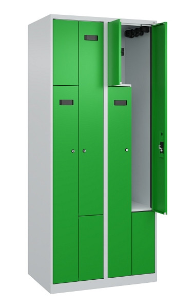 C+P Z-Spind Evolo PLUS, 4 Fächer, 1850x800x500mm, 7035/6037, Zylinderschloss, 049003-224 S10038