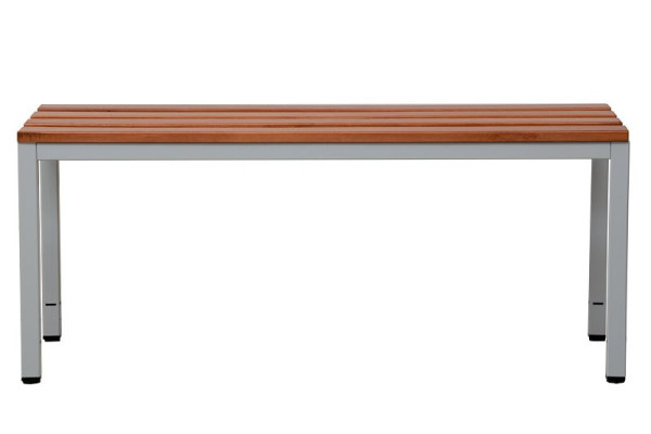 Gürkan Sitzbank, 40 x 120 x 40 cm, Lichtgrau, Buche, ohne Schuhrost, SRB.120, 107208