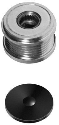 HELLA Generatorfreilauf, Gewindemaß: M16x1,5, Anzahl der Rillen: 6, mit Kappe, 9XU 358 038-361