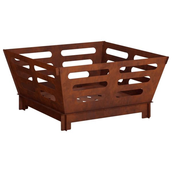 vidaXL Feuerstelle Rostoptik 60 x 60 x 30 cm Wetterfeststahl, 8012595