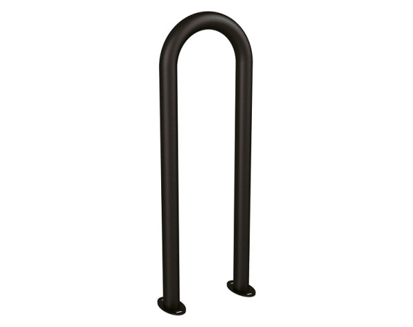 Procity Fahrradbügel in Büroklammerform Ø 50 mm - Auf Bodenplatten, RAL 9005, 291057.9005