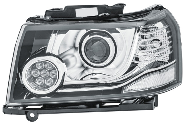 HELLA Halogen/LED-Hauptscheinwerfer, für u.a. Land Rover Freelander 2 (L359), ECE/CCC, für Rechtsverkehr, links, 1EJ 354 813-031