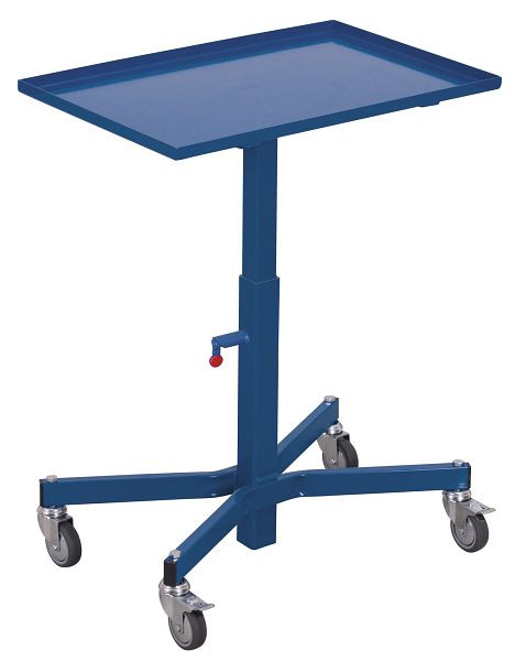 VARIOfit Materialständer, Außenmaße: 610 x 410 x 535 - 810 mm, RAL 5010 enzianblau, sw-405.001