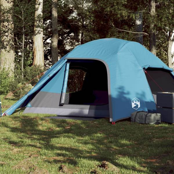 vidaXL Kuppel-Campingzelt 4 Personen Blau Wasserdicht, 94720