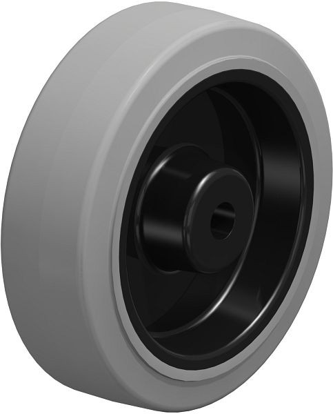Blickle POEV 125/12XR-SG Rad aus Elastik-Vollgummi, Grau, 641415