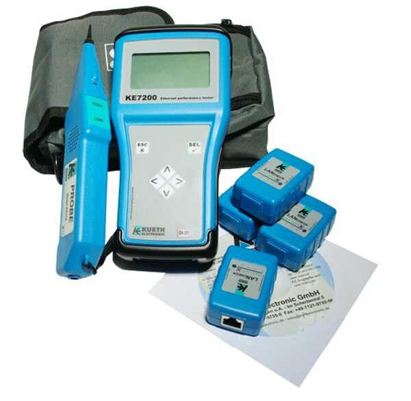 Kurth Electronic ITK-Netzwerktester-Set mit Speicherfunktion, KE7200 PRO KIT, D723A