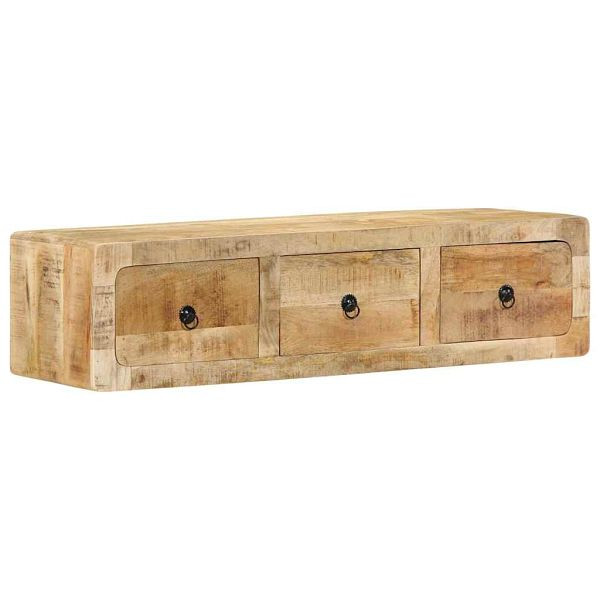 vidaXL TV-Wandschrank 100x32x25 cm Raues Massivholz Mango, 4104527