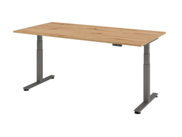 Hammerbacher Sitz-Steh-Schreibtisch elektrisch 200x100cm Asteiche, VXDSM2E/R/G